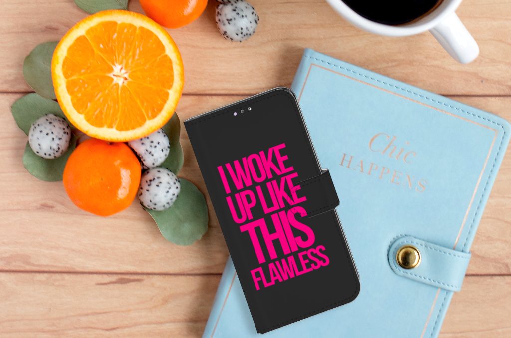 Samsung Galaxy A32 4G Hoesje met naam Woke Up - Origineel Cadeau Zelf Maken