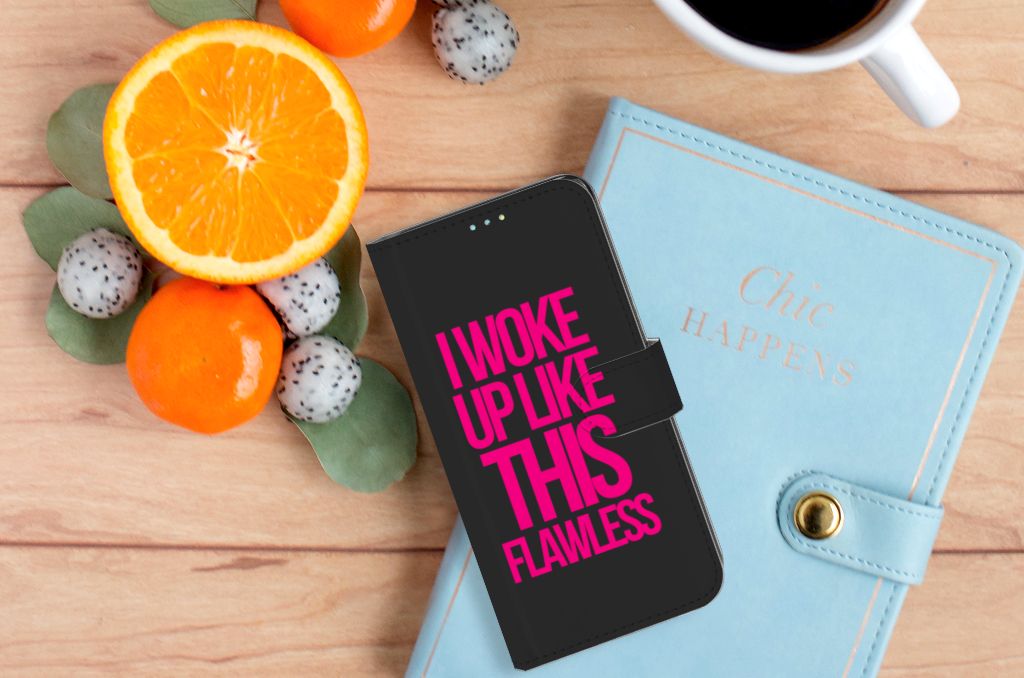 Samsung Galaxy A52 Hoesje met naam Woke Up - Origineel Cadeau Zelf Maken