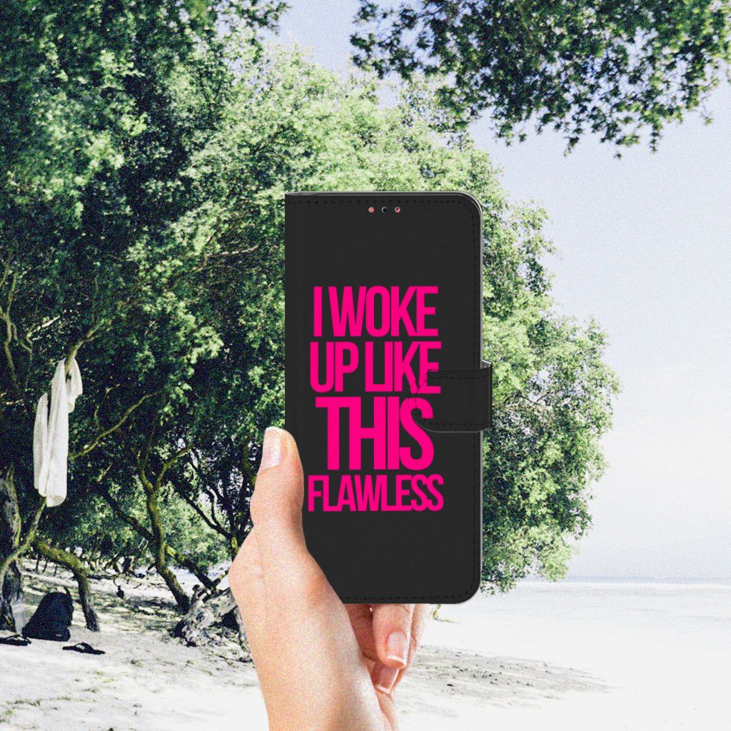Samsung Galaxy A13 (4G) Hoesje met naam Woke Up - Origineel Cadeau Zelf Maken