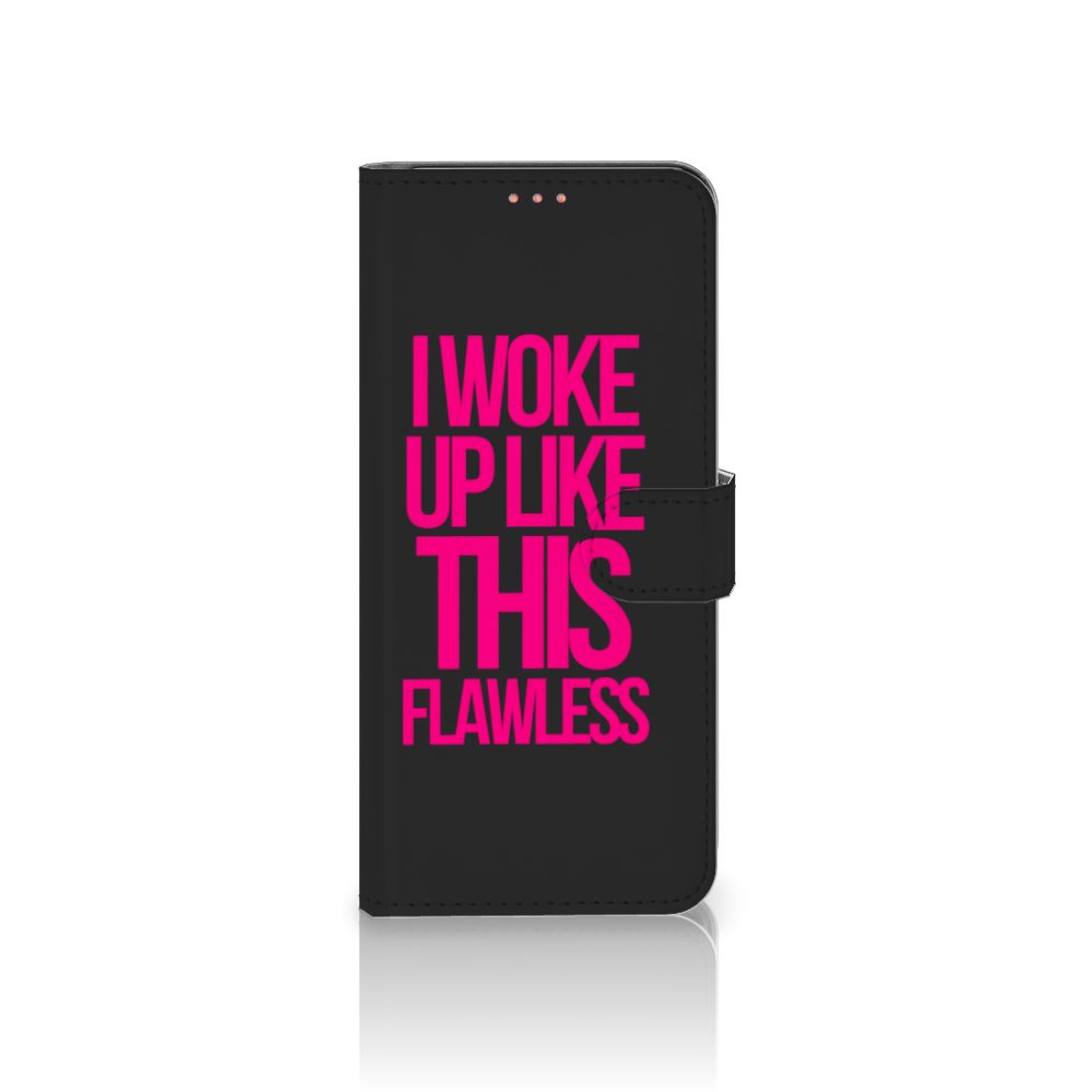 Samsung Galaxy A72 Hoesje met naam Woke Up - Origineel Cadeau Zelf Maken