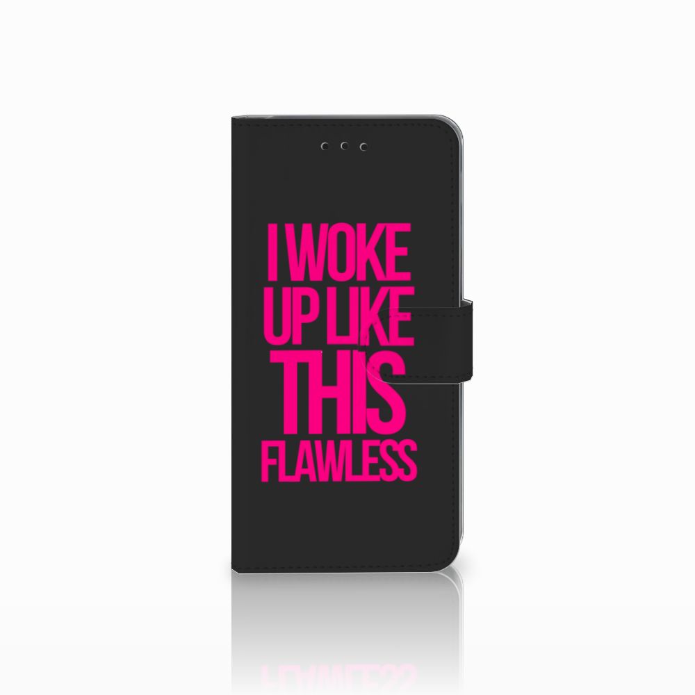 Samsung Galaxy A6 Plus 2018 Hoesje met naam Woke Up - Origineel Cadeau Zelf Maken