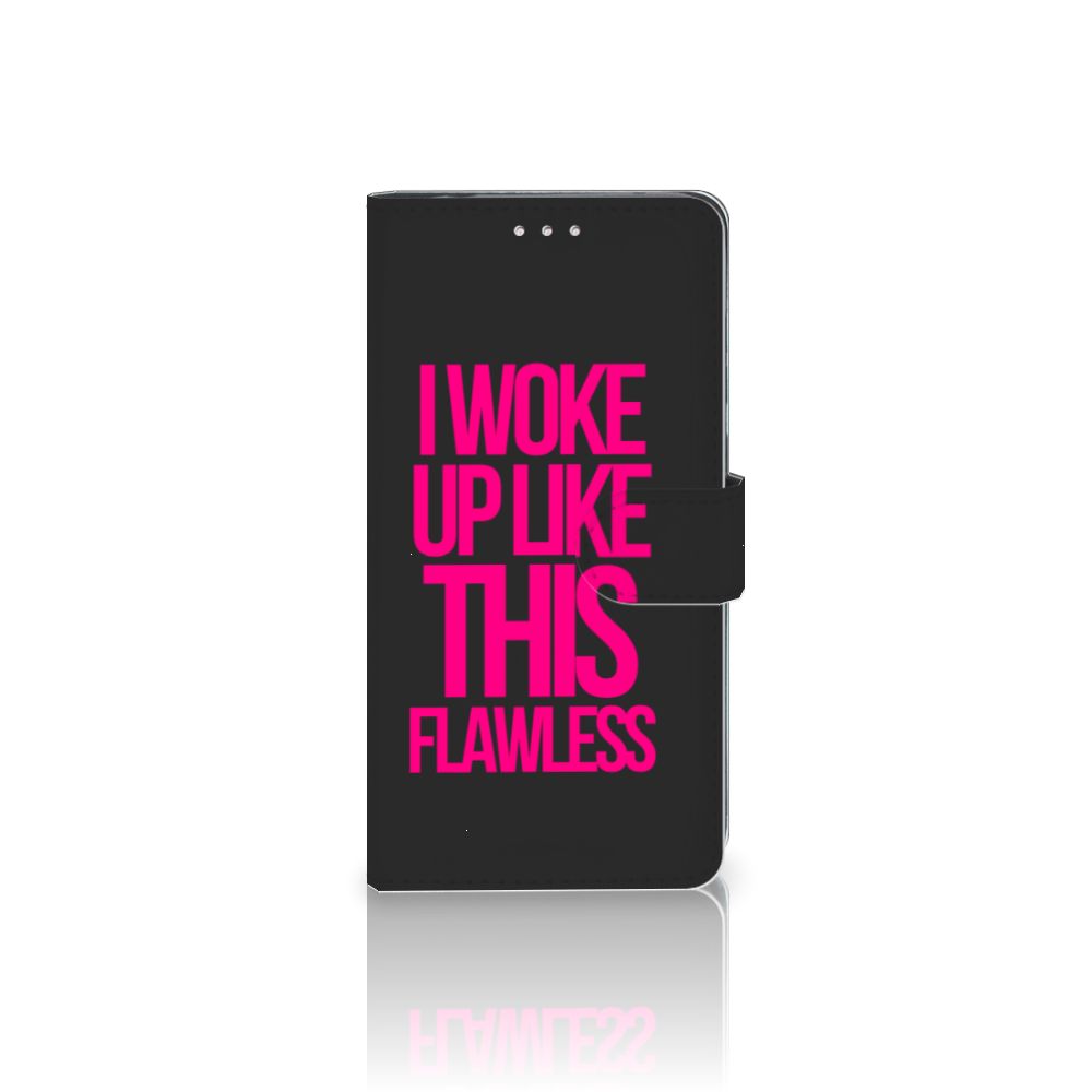 Huawei Y7 (2019) Hoesje met naam Woke Up - Origineel Cadeau Zelf Maken