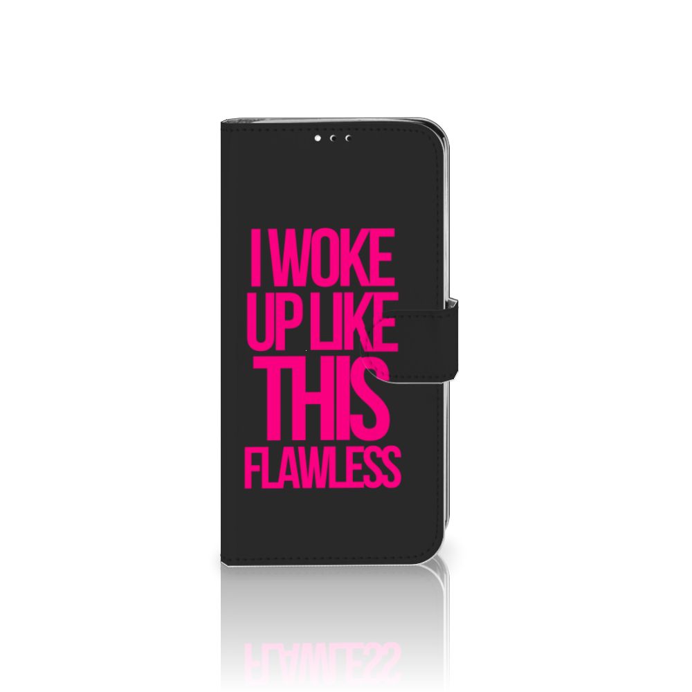 Motorola Moto G7 | G7 Plus Hoesje met naam Woke Up - Origineel Cadeau Zelf Maken