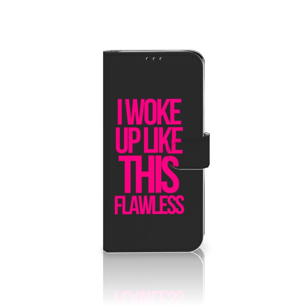 Motorola Moto G7 Power Hoesje met naam Woke Up - Origineel Cadeau Zelf Maken
