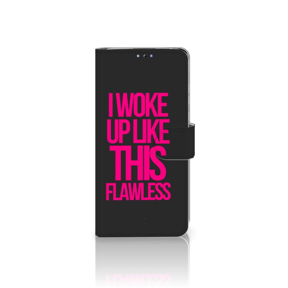 Huawei P30 Lite (2020) Hoesje met naam Woke Up - Origineel Cadeau Zelf Maken