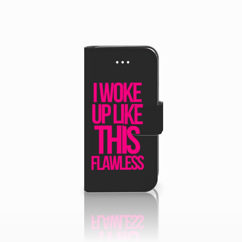 Apple iPhone 5 | 5s | SE Hoesje met naam Woke Up - Origineel Cadeau Zelf Maken