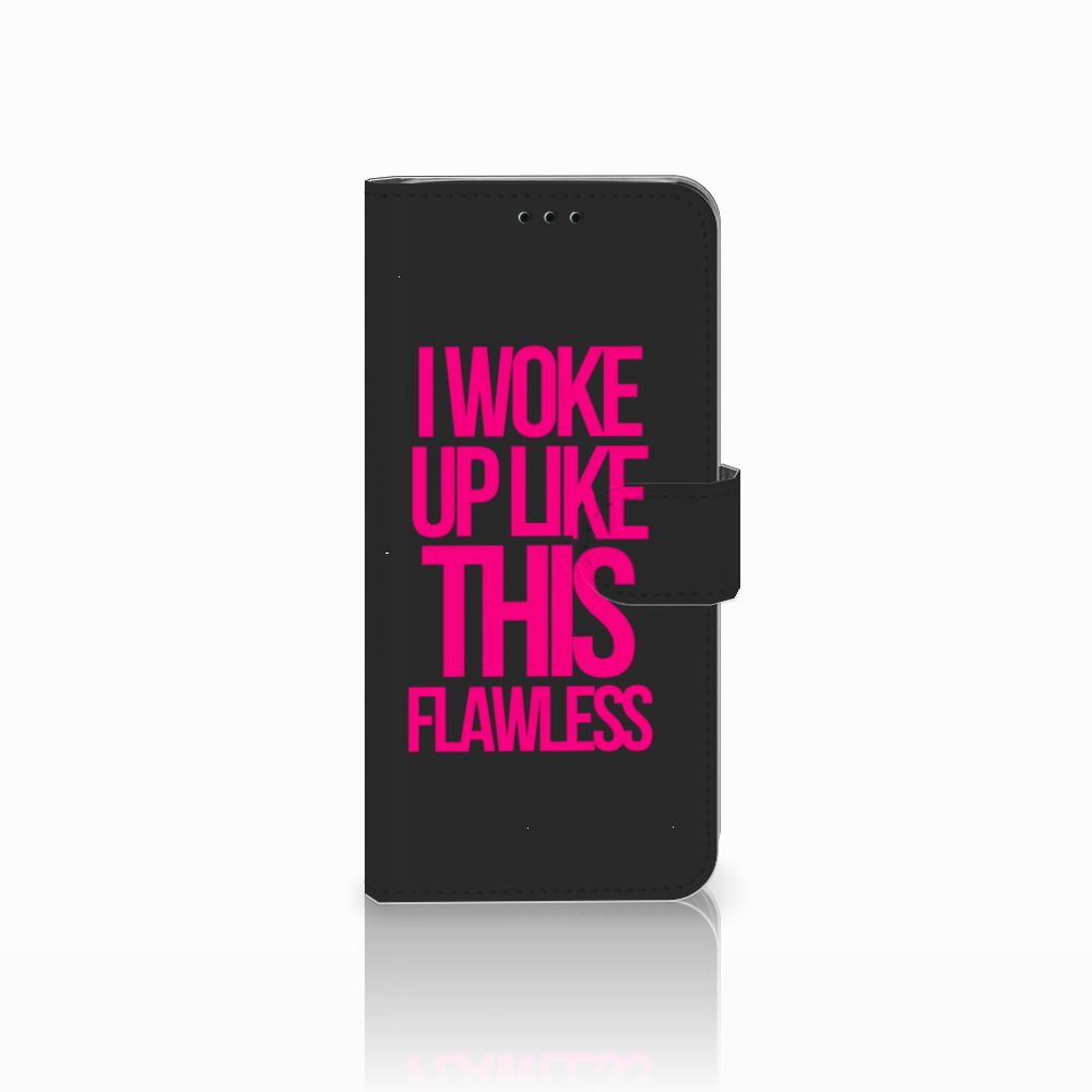 Samsung Galaxy J6 2018 Hoesje met naam Woke Up - Origineel Cadeau Zelf Maken