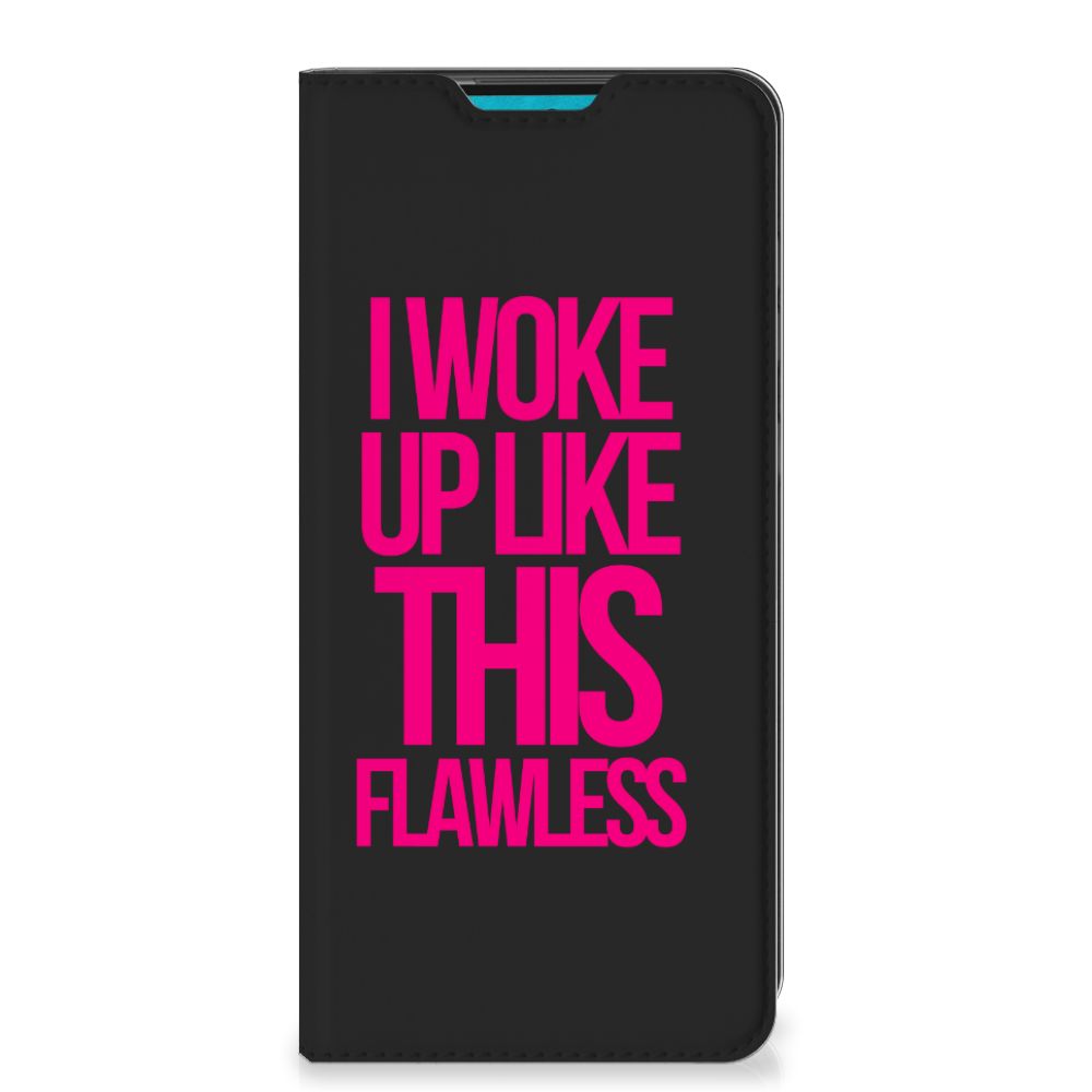 Samsung Galaxy A73 Hoesje met tekst Woke Up - Origineel Cadeau Zelf Maken