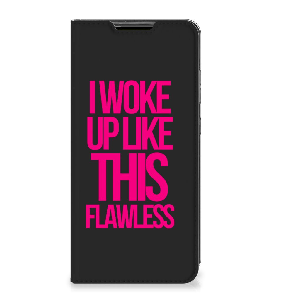 Samsung Galaxy A52 Hoesje met tekst Woke Up - Origineel Cadeau Zelf Maken