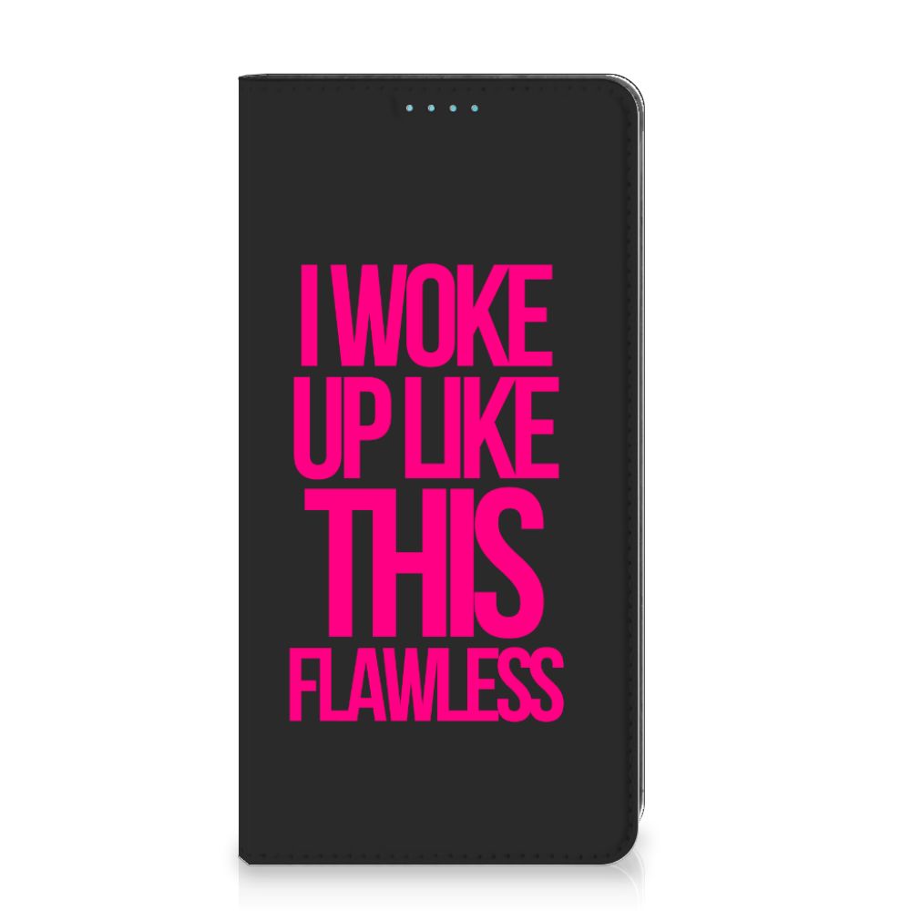 Samsung Galaxy A53 Hoesje met tekst Woke Up - Origineel Cadeau Zelf Maken