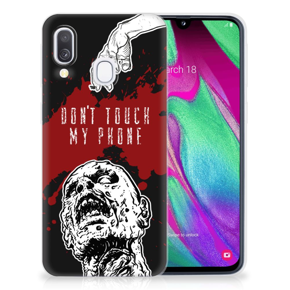 Samsung Galaxy A40 Silicone-hoesje Zombie Blood