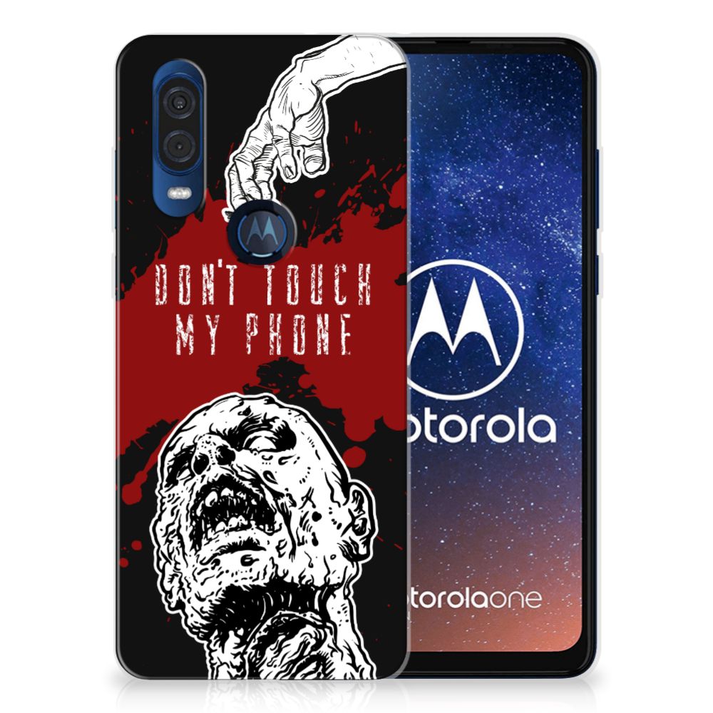 Motorola One Vision Silicone-hoesje Zombie Blood