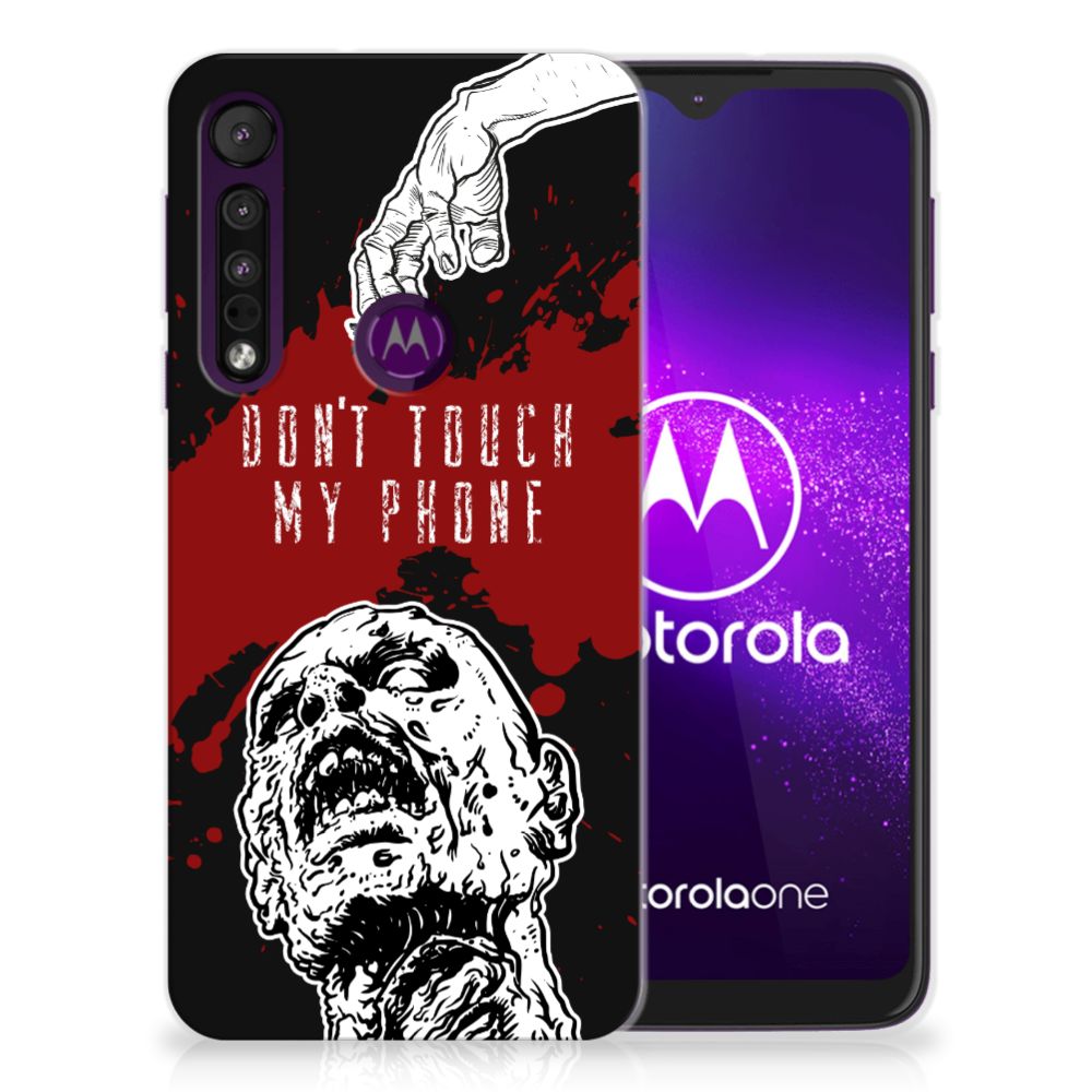Motorola One Macro Silicone-hoesje Zombie Blood