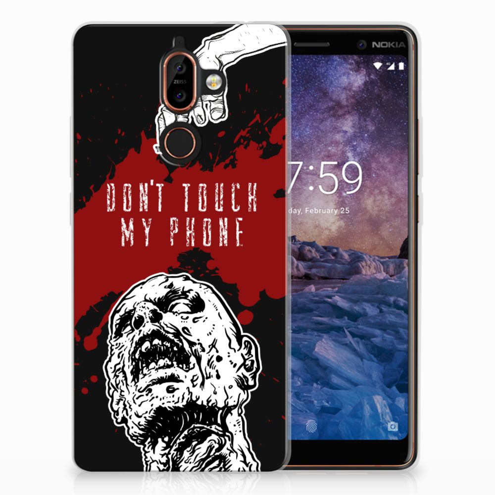 Nokia 7 Plus Silicone-hoesje Zombie Blood
