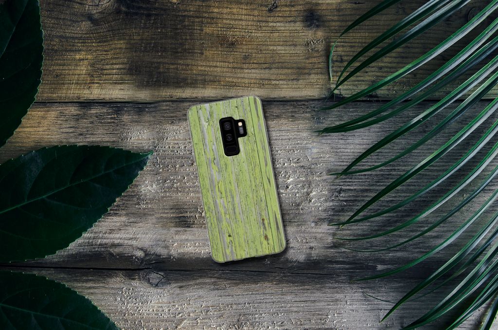 Samsung Galaxy S9 Plus Bumper Hoesje Green Wood