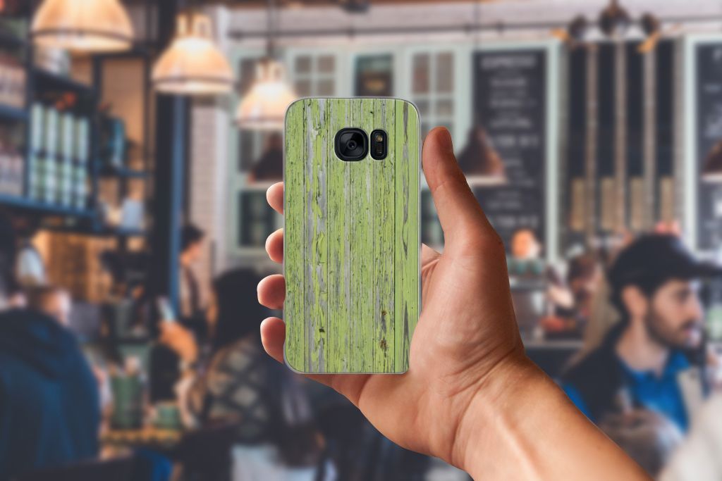 Samsung Galaxy S7 Bumper Hoesje Green Wood