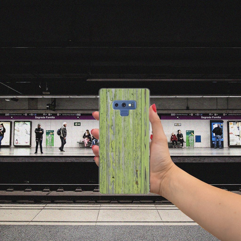 Samsung Galaxy Note 9 Bumper Hoesje Green Wood