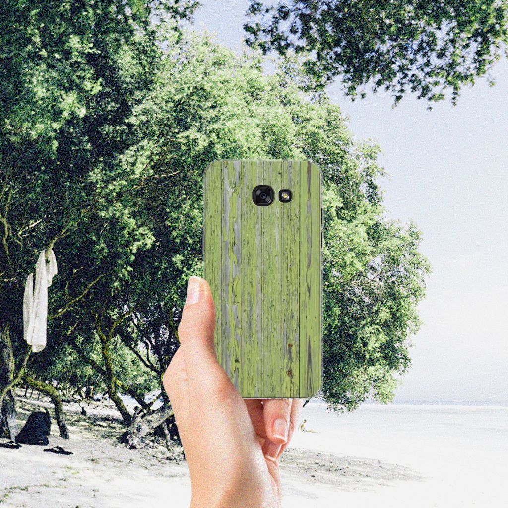 Samsung Galaxy A5 2017 Bumper Hoesje Green Wood