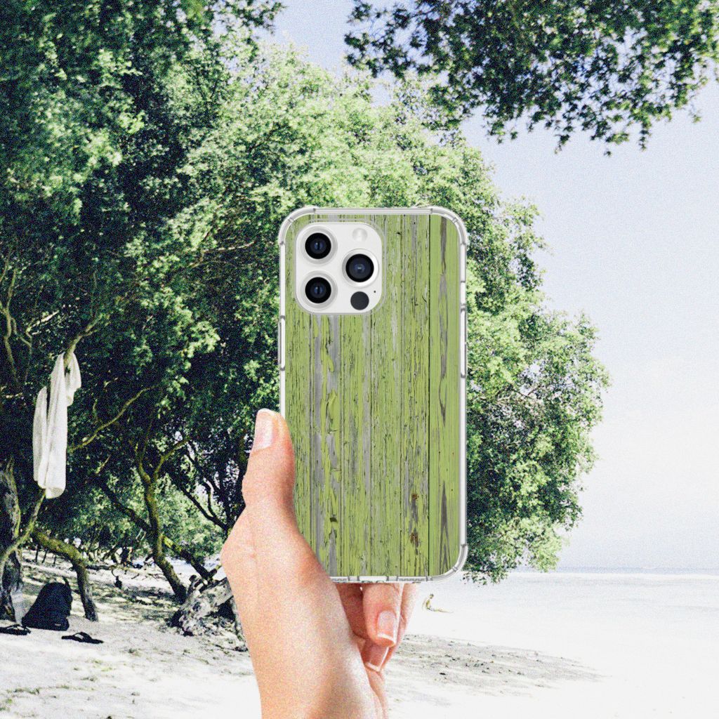 iPhone 13 Pro Max Stevig Telefoonhoesje Green Wood