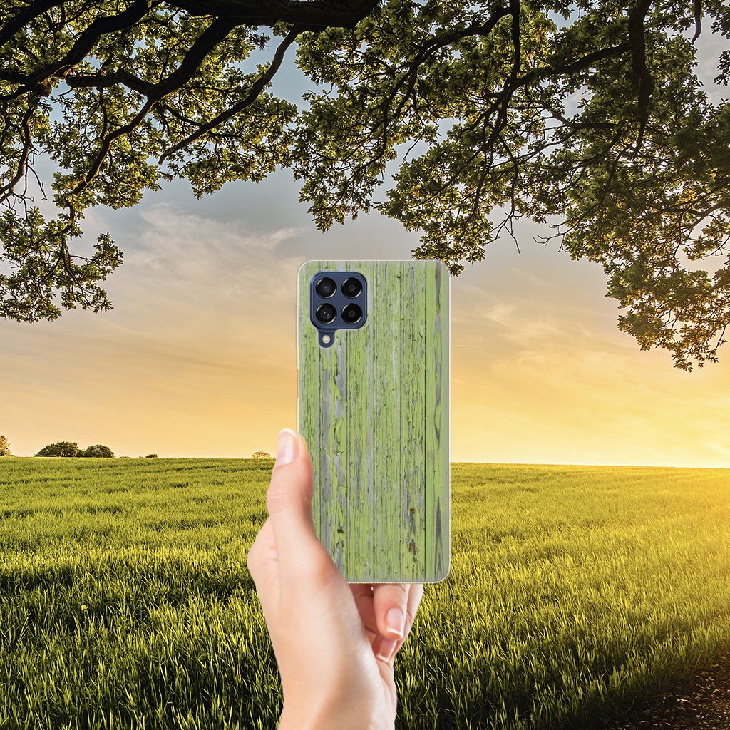 Samsung Galaxy M53 Bumper Hoesje Green Wood