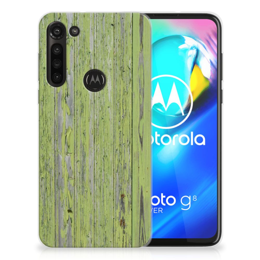 Motorola Moto G8 Power Bumper Hoesje Green Wood