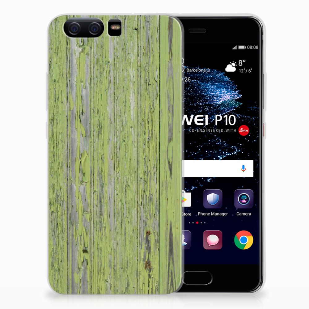 Huawei P10 TPU Hoesje Design Green Wood