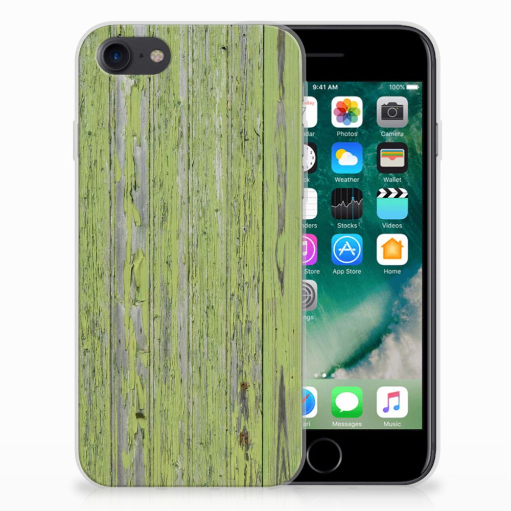 iPhone SE 2022 | SE 2020 | 8 | 7 Bumper Hoesje Green Wood