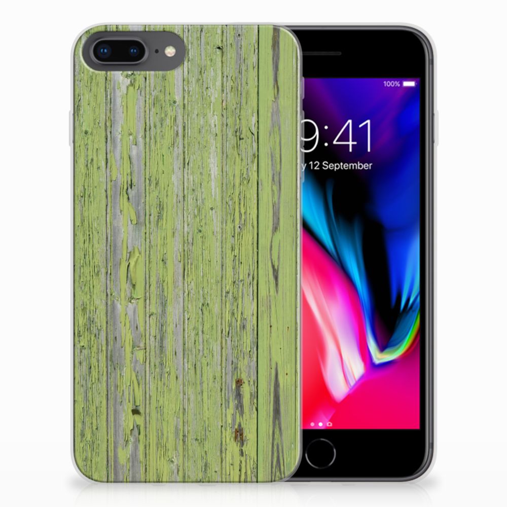 Apple iPhone 7 Plus | 8 Plus TPU Hoesje Design Green Wood