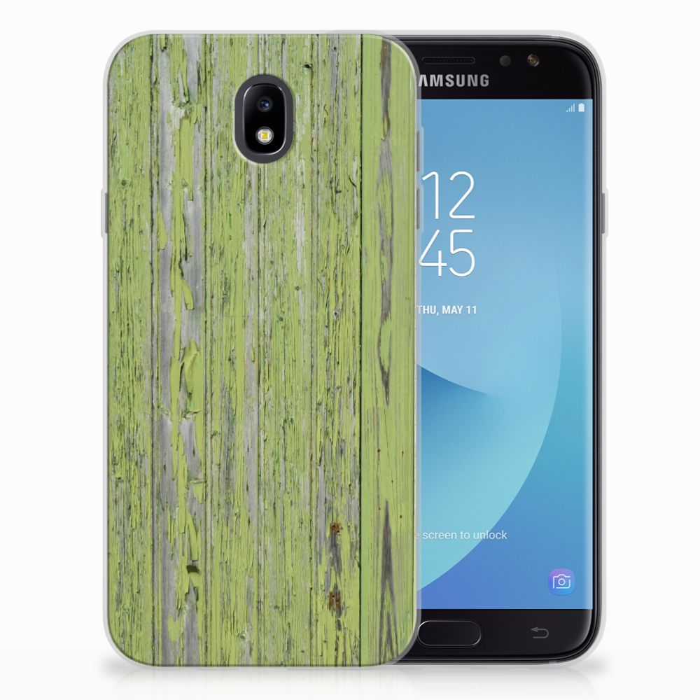 Samsung Galaxy J7 2017 | J7 Pro Bumper Hoesje Green Wood
