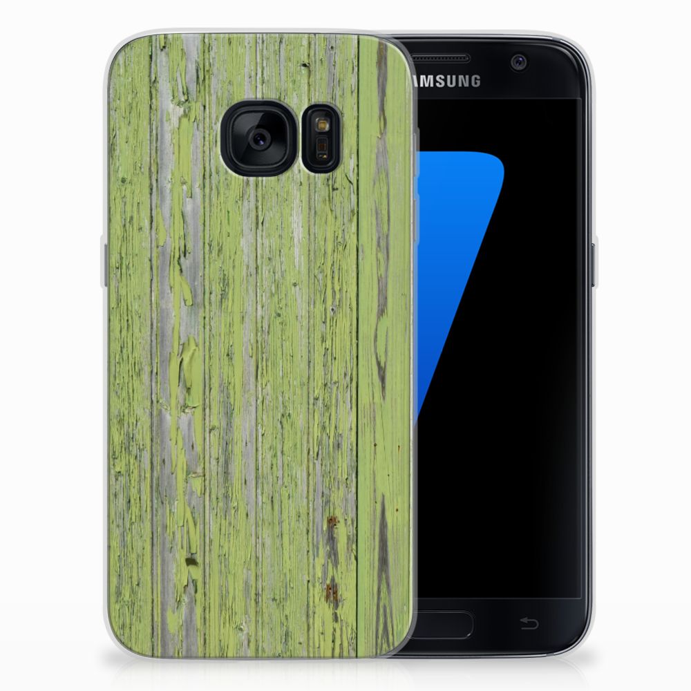 Samsung Galaxy S7 TPU Hoesje Design Green Wood