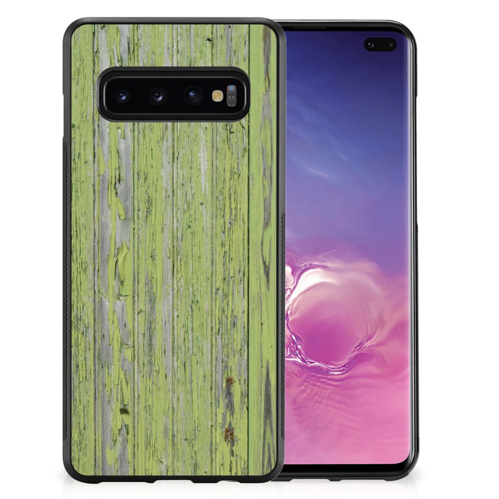 Samsung Galaxy S10+ Grip Case Green Wood