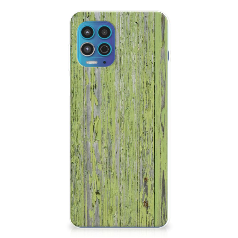 Motorola Moto G100 Bumper Hoesje Green Wood