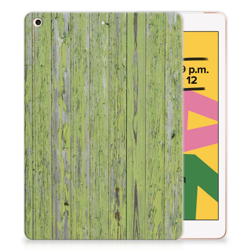 Apple iPad 10.2 | iPad 10.2 (2020) | 10.2 (2021) Silicone Tablet Hoes Green Wood