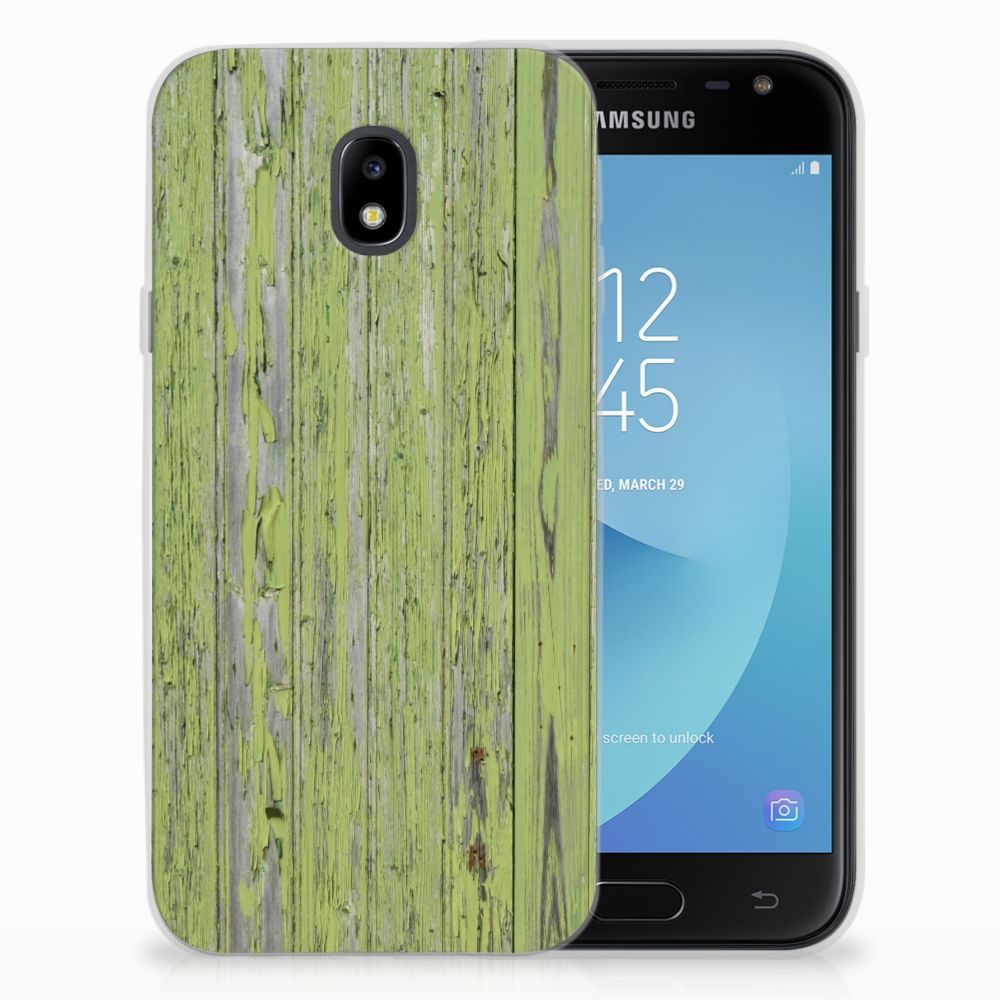 Samsung Galaxy J3 2017 Bumper Hoesje Green Wood