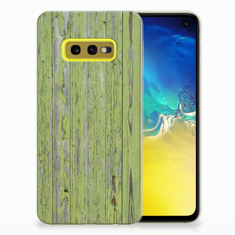 Samsung Galaxy S10e Bumper Hoesje Green Wood