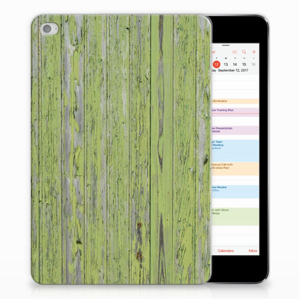 Apple iPad Mini 4 | Mini 5 (2019) Silicone Tablet Hoes Green Wood