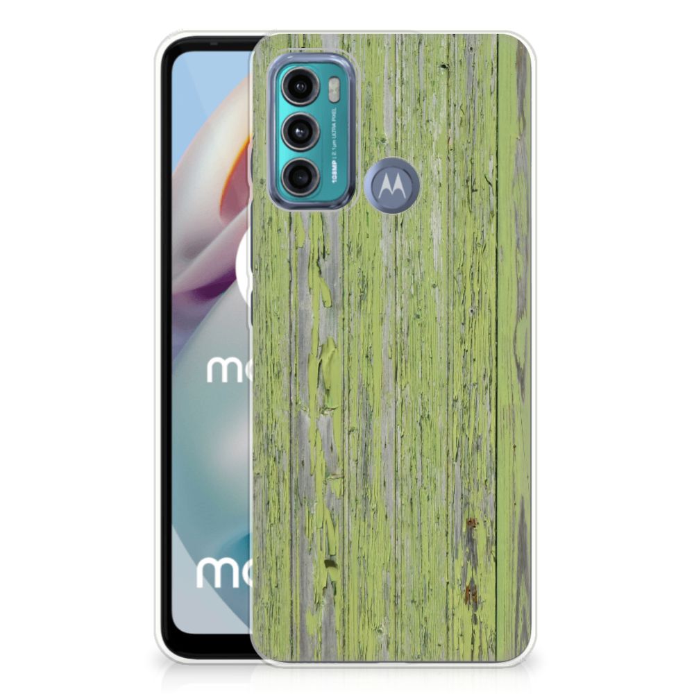 Motorola Moto G60 Bumper Hoesje Green Wood