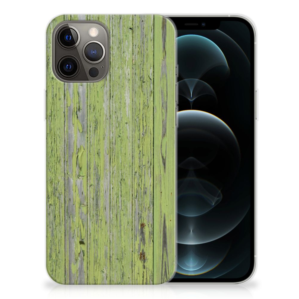 iPhone 12 Pro Max Bumper Hoesje Green Wood