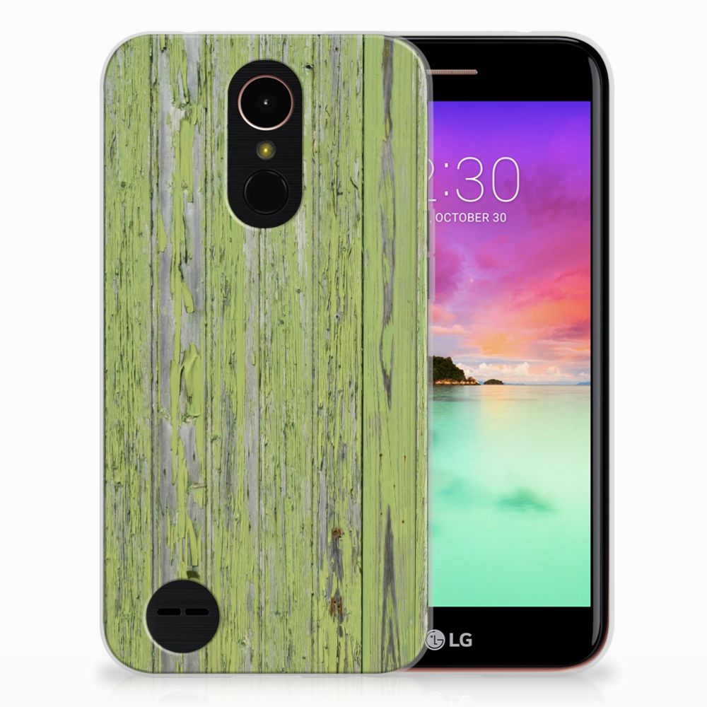 LG K10 2017 Bumper Hoesje Green Wood