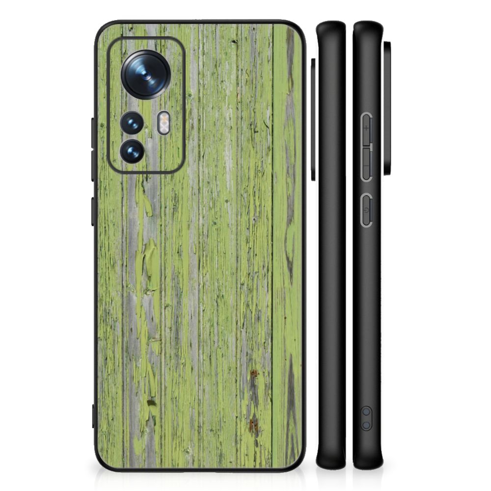 Xiaomi 12 | 12X Houten Print Telefoonhoesje Green Wood