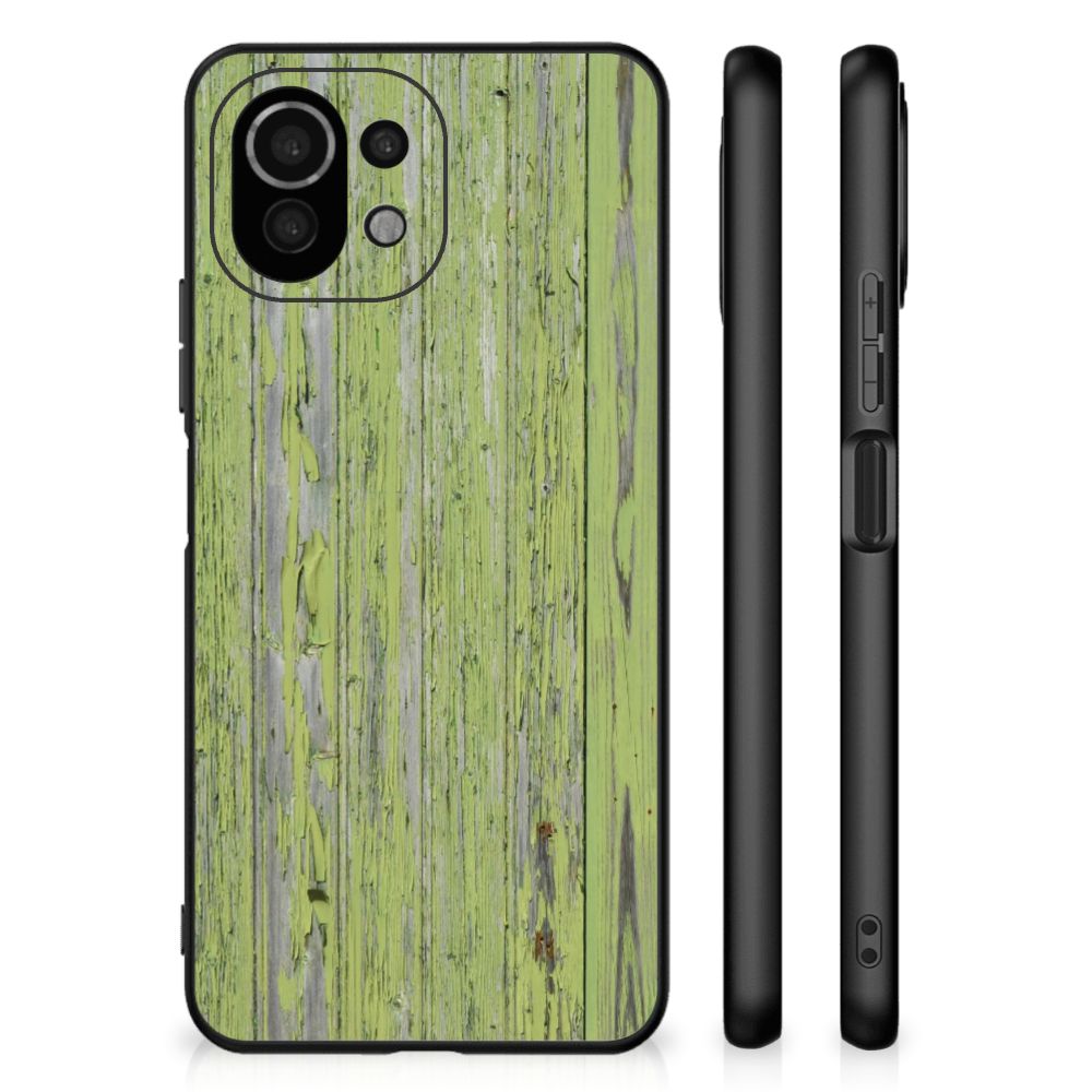 Xiaomi 11 Lite 5G NE | Mi 11 Lite Houten Print Telefoonhoesje Green Wood