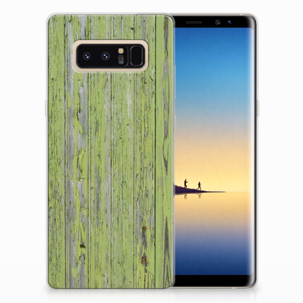 Samsung Galaxy Note 8 Bumper Hoesje Green Wood