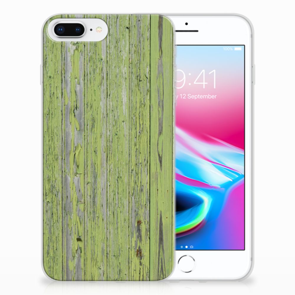 Apple iPhone 7 Plus | 8 Plus Bumper Hoesje Green Wood