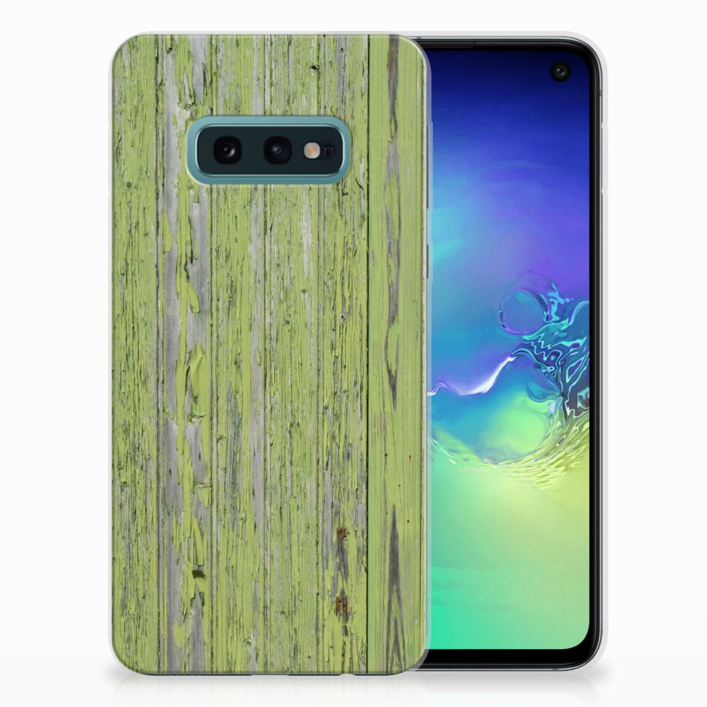 Samsung Galaxy S10e Bumper Hoesje Green Wood