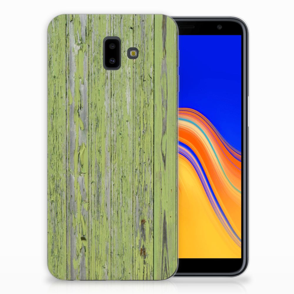 Samsung Galaxy J6 Plus (2018) Bumper Hoesje Green Wood