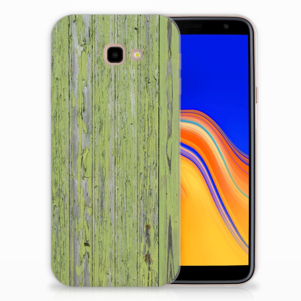 Samsung Galaxy J4 Plus (2018) Bumper Hoesje Green Wood