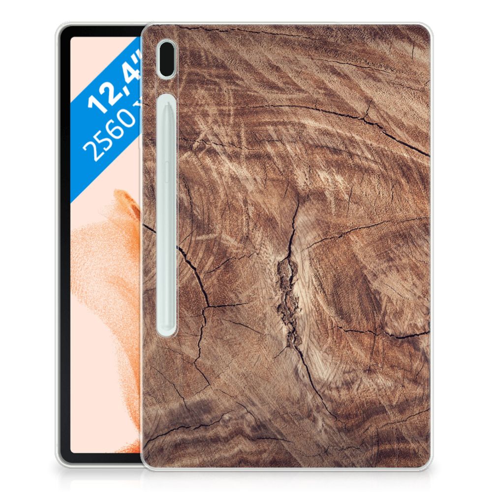Samsung Galaxy Tab S7FE Silicone Tablet Hoes Tree Trunk