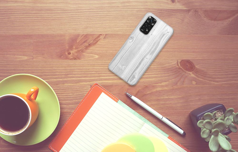 Xiaomi Redmi 10 | Redmi Note 11 4G Bumper Hoesje White Wood