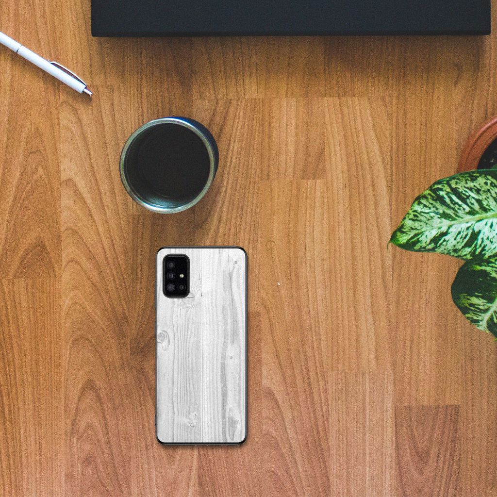 Samsung Galaxy A51 Grip Case White Wood