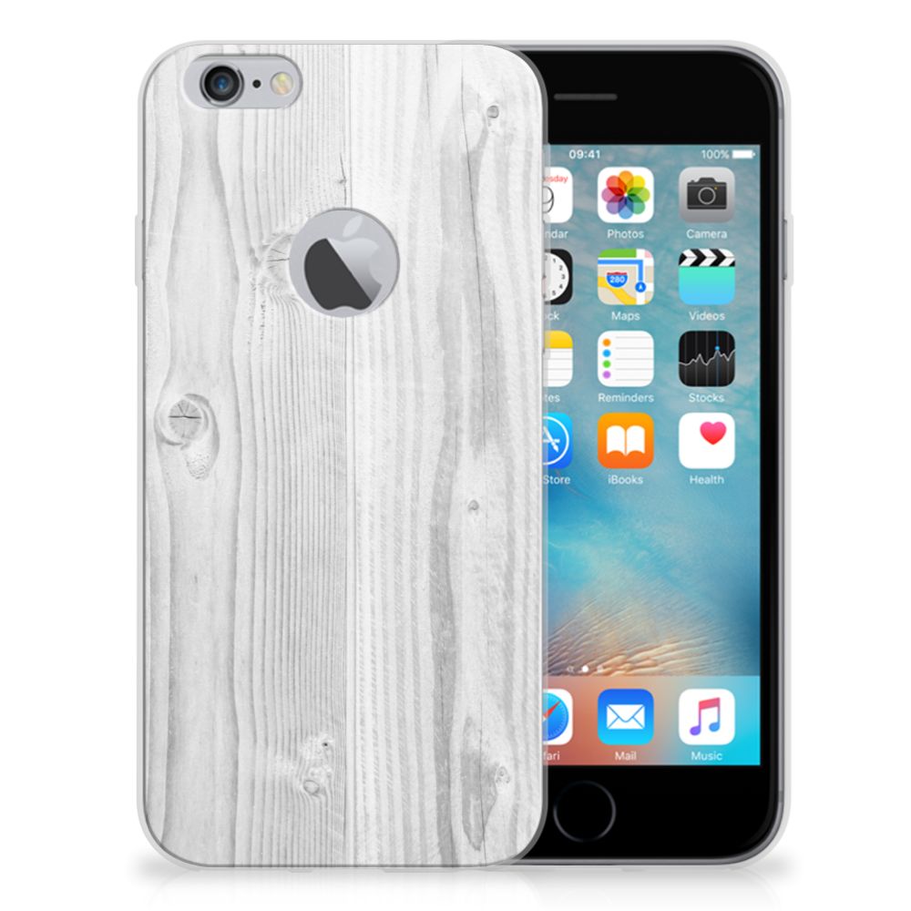 Apple iPhone 6 Plus | 6s Plus Bumper Hoesje White Wood
